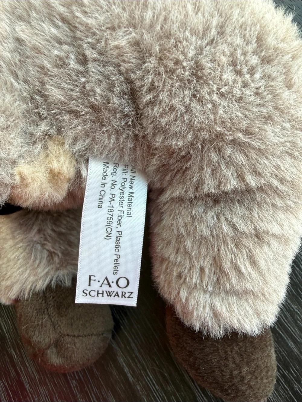 FAO Schwarz Plush Moose Reindeer with Dark Brown Antlers Stuffed Animal